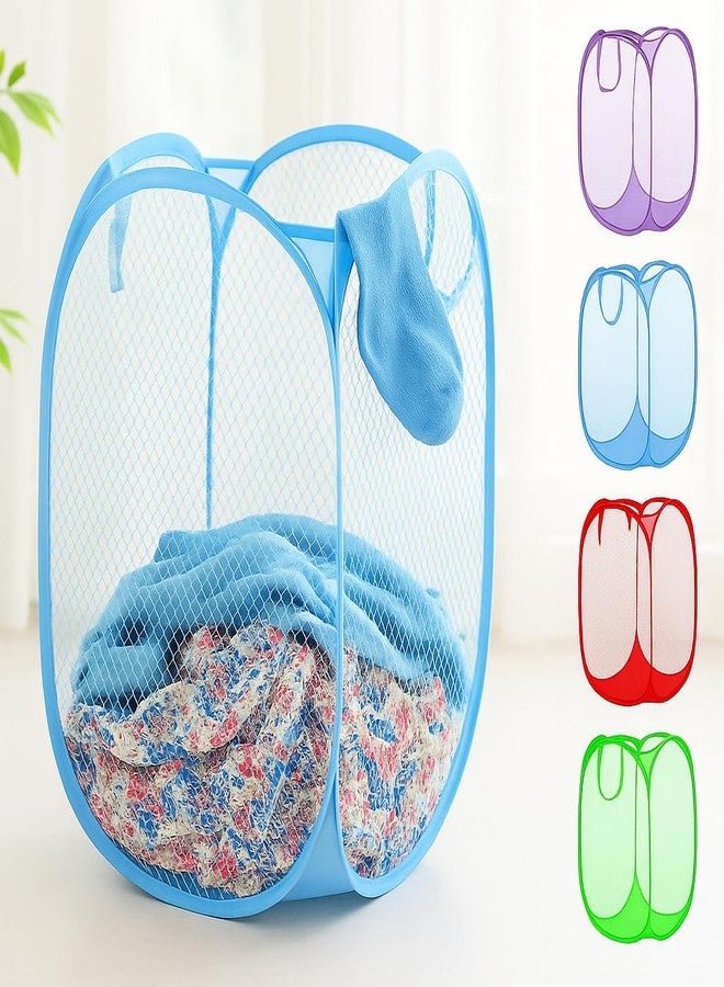 BB BACKBENCHERS Heavy Duty Laundry Basket, Large Clothes Storage Hamper for Blankets, Dorm, Apartment, Laundromat (Blue) - Image 1